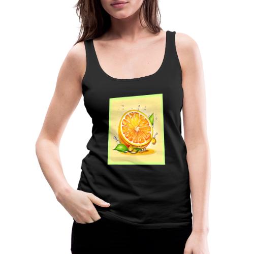 Orange Slice Splash - Women's Premium Tank Top