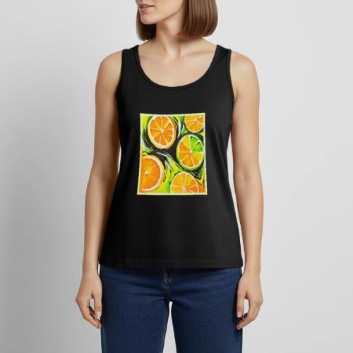 Vibrant Citrus Painting - Women's Premium Tank Top