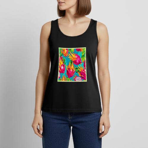 Vibrant Dragoon Fruit Pattern - Women's Premium Tank Top