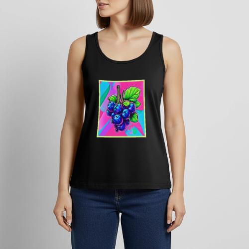 Vibrant Blueberry Artwork - Women's Premium Tank Top