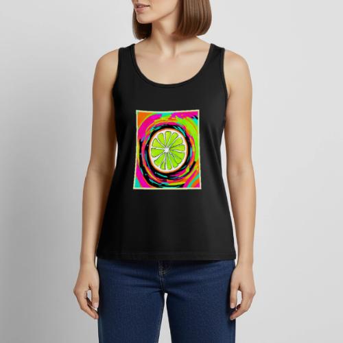 Lime Slice Pop Art - Women's Premium Tank Top
