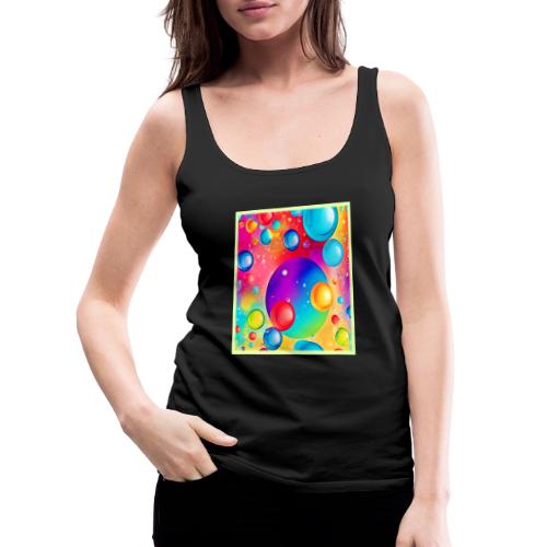 Colorful Sphere Abstract Art - Women's Premium Tank Top