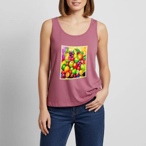 Vibrant Fruit Medley Art - Women's Premium Tank Top