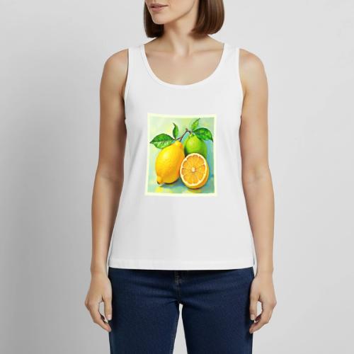 Zesty Citrus Burst of Sunshine Design - Women's Premium Tank Top