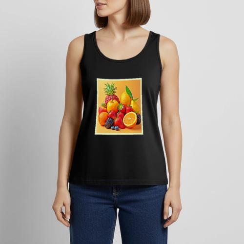 Fresh Bounty: Vibrant Fruit Harvest Art - Women's Premium Tank Top