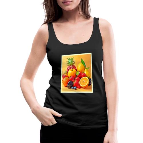 Fresh Bounty: Vibrant Fruit Harvest Art - Women's Premium Tank Top