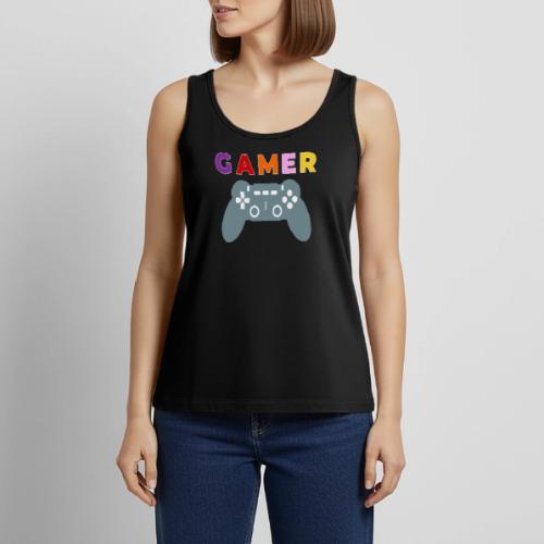 Colorful Gamer Controller Graphic - Women's Premium Tank Top