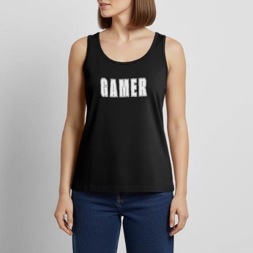 Gamer Collegiate White Text Design - Women's Premium Tank Top