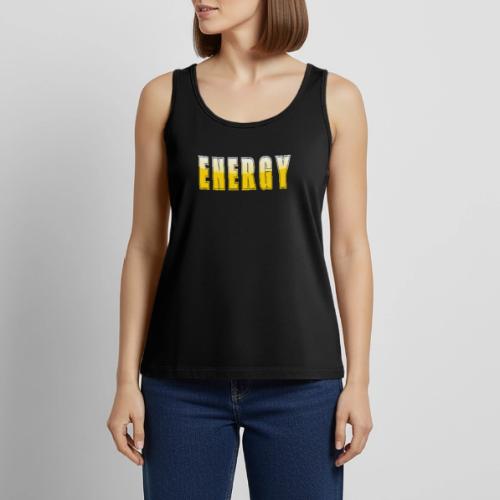 ENERGY Electric Yellow Power Word Design - Women's Premium Tank Top