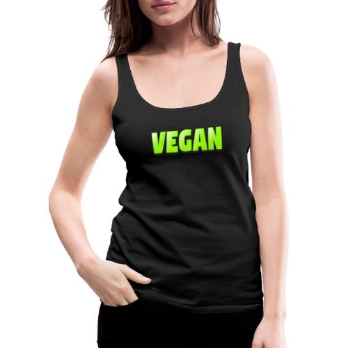 Vegan Bold Green Typography Design - Women's Premium Tank Top