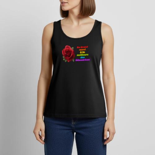 Thank You Educator: Pink and Rainbow Message - Women's Premium Tank Top