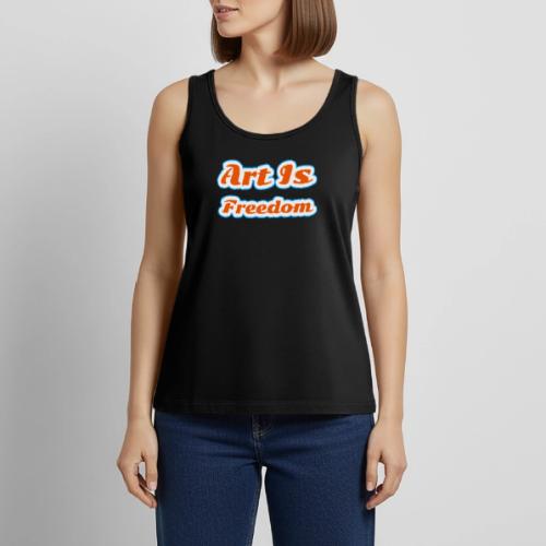 Art Is Freedom — Creative Expression Script - Women's Premium Tank Top