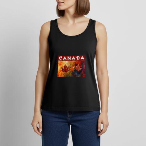 Painted Canada Leaves - Women's Premium Tank Top