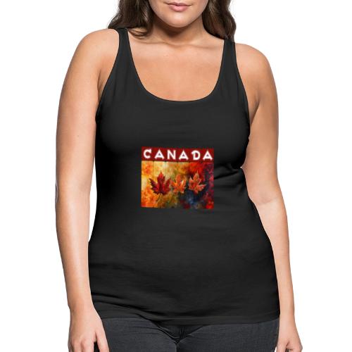 Painted Canada Leaves - Women's Premium Tank Top