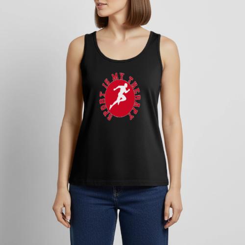 Sport Is My Therapy – Running Motivation Badge - Women's Premium Tank Top