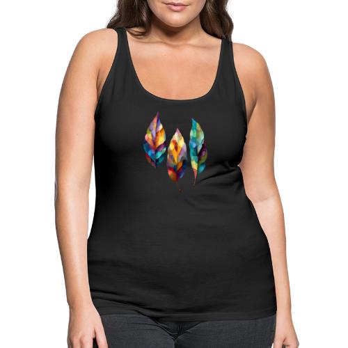 Art: Colorful Leaf Harmony - Women's Premium Tank Top