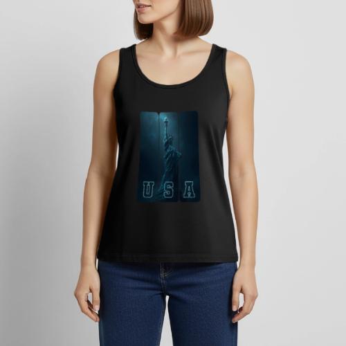 Neon Liberty USA Triptych - Women's Premium Tank Top
