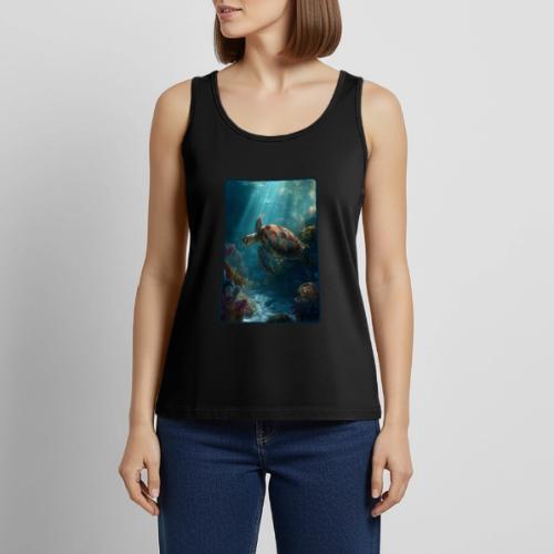 Sea Turtle Coral Reef Design - Women's Premium Tank Top