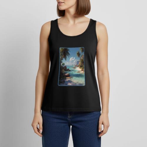 Tropical Island Paradise Ocean Design - Women's Premium Tank Top