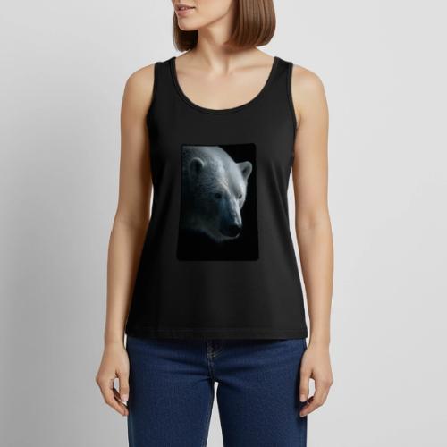 Polar Bear Close-Up Wildlife Design - Women's Premium Tank Top
