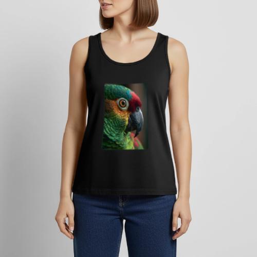 Colorful Parrot Close-Up Design - Women's Premium Tank Top