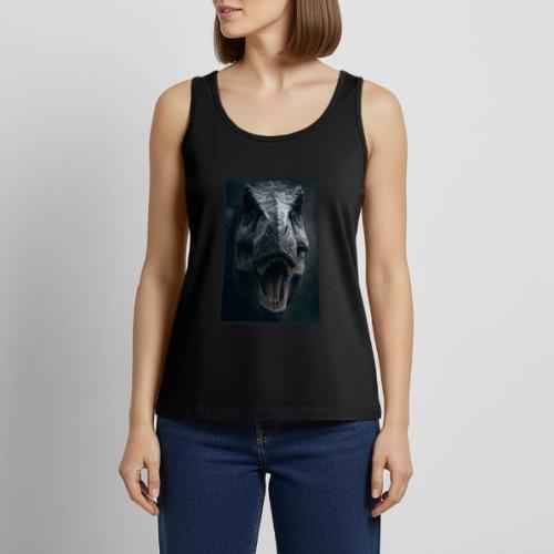 T Rex Cinematic Close-Up Design - Women's Premium Tank Top