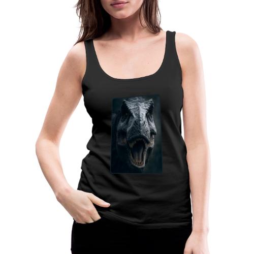 T Rex Cinematic Close-Up Design - Women's Premium Tank Top