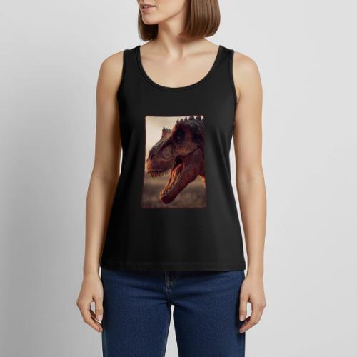 T Rex Roaring Close-Up Design - Women's Premium Tank Top