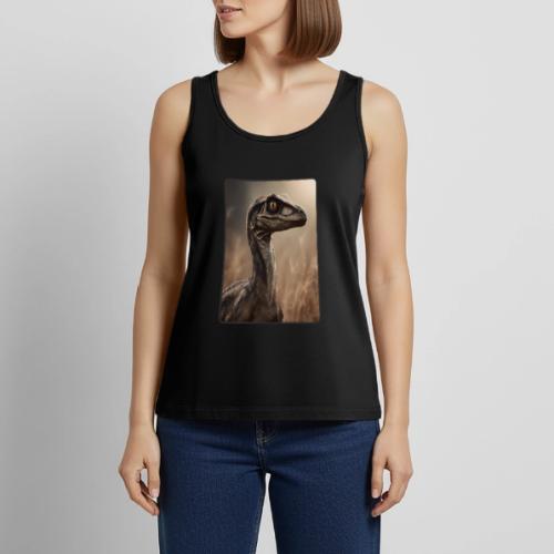 Velociraptor Feathered Portrait Design - Women's Premium Tank Top