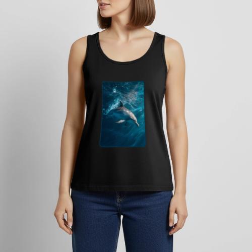 Dolphin Sunlit Ocean Serenity Design - Women's Premium Tank Top