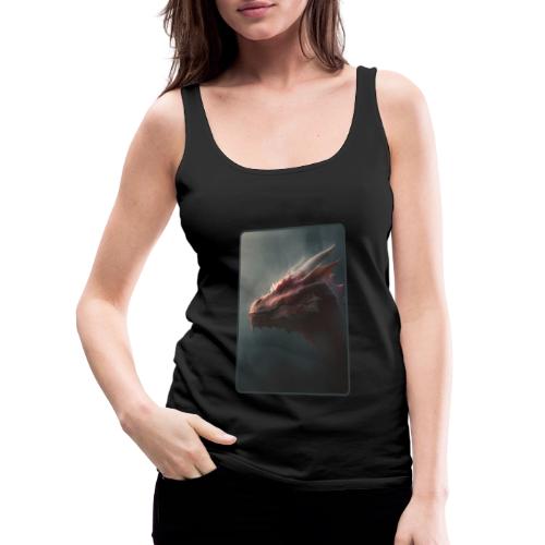 Red Dragon Fog Portrait Design - Women's Premium Tank Top