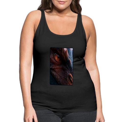 Fierce Ancient Dragon Portrait Design - Women's Premium Tank Top