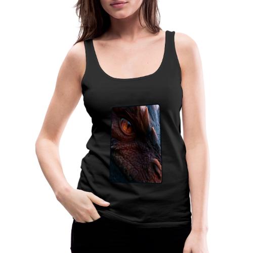 Fierce Ancient Dragon Portrait Design - Women's Premium Tank Top
