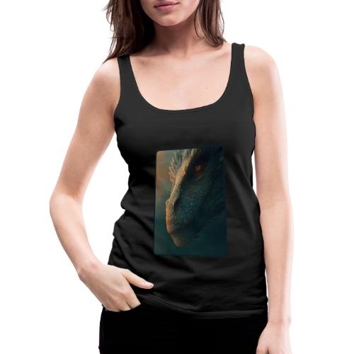 Golden Eye Dragon Close-Up Design - Women's Premium Tank Top