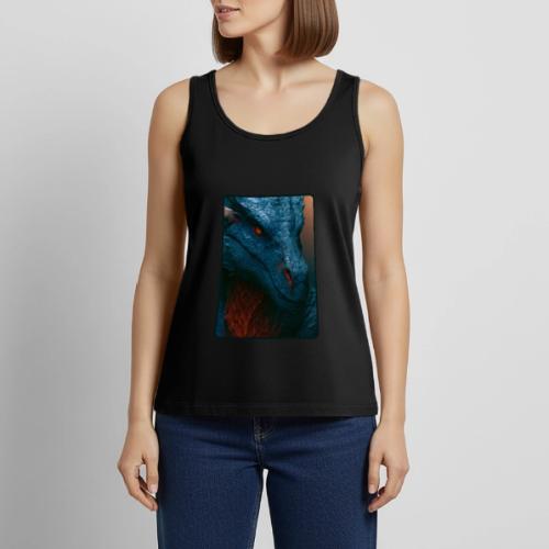 Turquoise Dragon Fire Eye Design - Women's Premium Tank Top