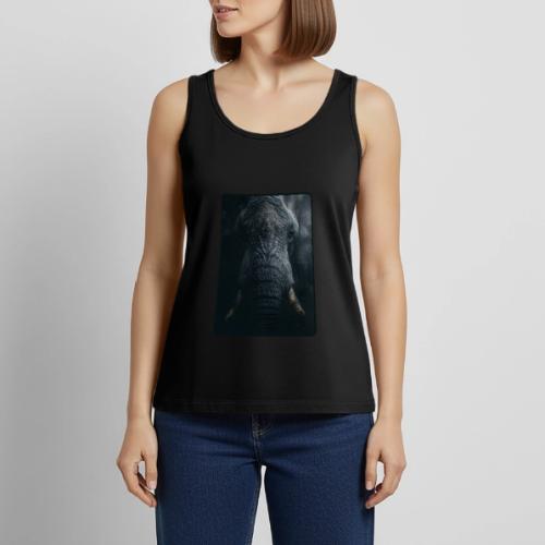 Shadow Elephant Intense Eyes Design - Women's Premium Tank Top