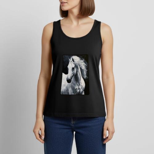 White Horse Oil Painting Design - Women's Premium Tank Top