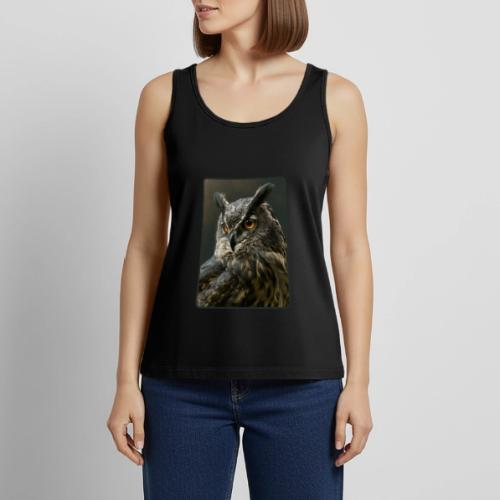 Eurasian Eagle Owl Portrait Design - Women's Premium Tank Top