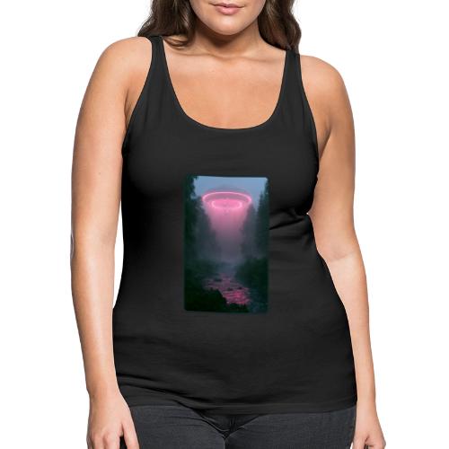 Neon UFO Forest River Design - Women's Premium Tank Top