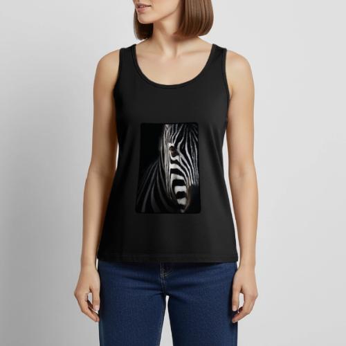 Zebra High Contrast Portrait Design - Women's Premium Tank Top
