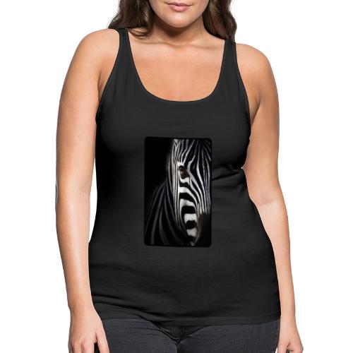 Zebra High Contrast Portrait Design - Women's Premium Tank Top