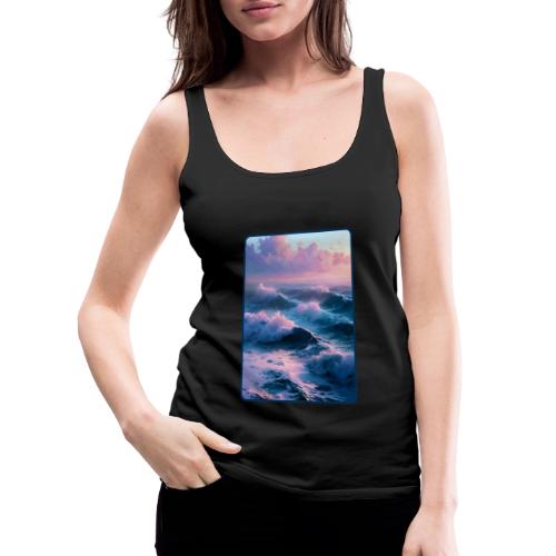 Dreamy Pastel Ocean Sunset Art - Women's Premium Tank Top