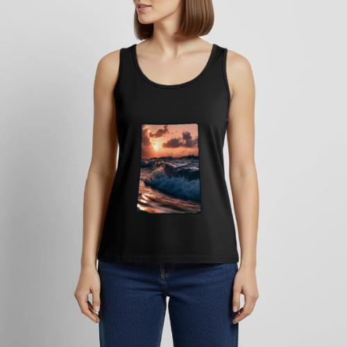 Golden Sunset Ocean Wave - Women's Premium Tank Top