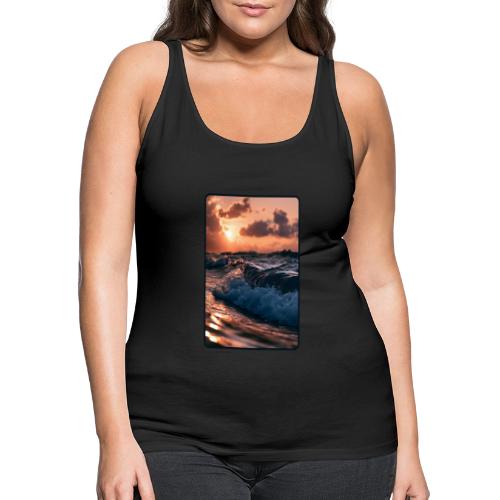 Golden Sunset Ocean Wave - Women's Premium Tank Top
