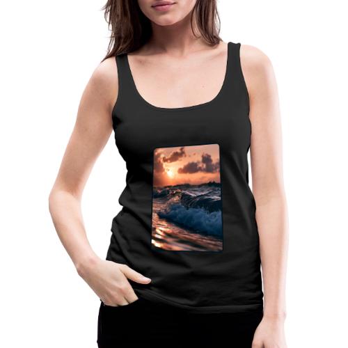 Golden Sunset Ocean Wave - Women's Premium Tank Top