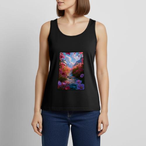 Dreamy Cosmos Valley Landscape Art - Women's Premium Tank Top