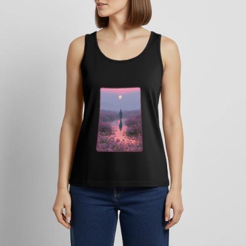 Ethereal Sunset Flower Field Art - Women's Premium Tank Top