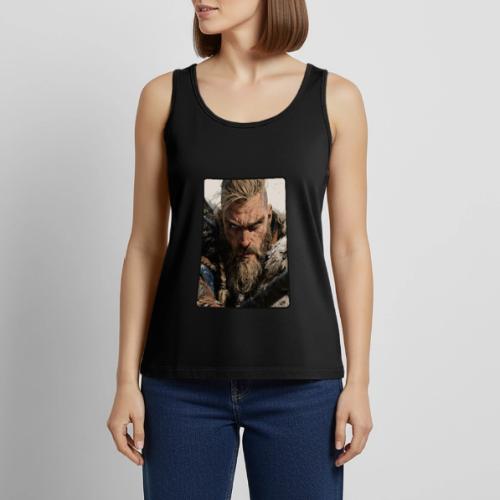 Fierce Viking Warrior Portrait - Women's Premium Tank Top