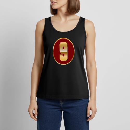 Number 9 in Gold Varsity Font - Women's Premium Tank Top