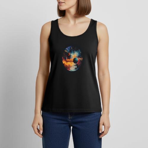 Cosmic Brush Planets - Women's Premium Tank Top